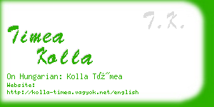 timea kolla business card